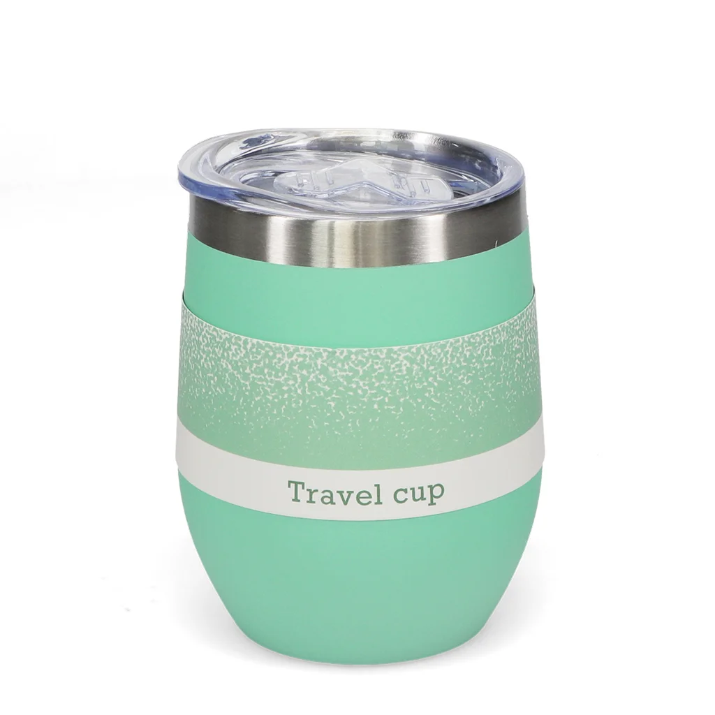 rubber coated travel cup 350ml - mint green