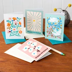 birthday card - flower power birthday card - flower power