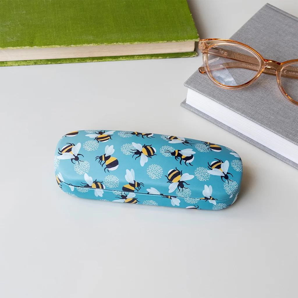 etui à lunettes et chiffon de nettoyage - bourdon