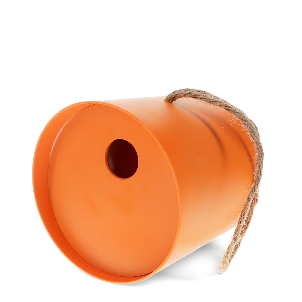 nichoir rond en fibre de bambou - orange