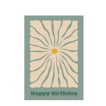 birthday card - flower power birthday card - flower power