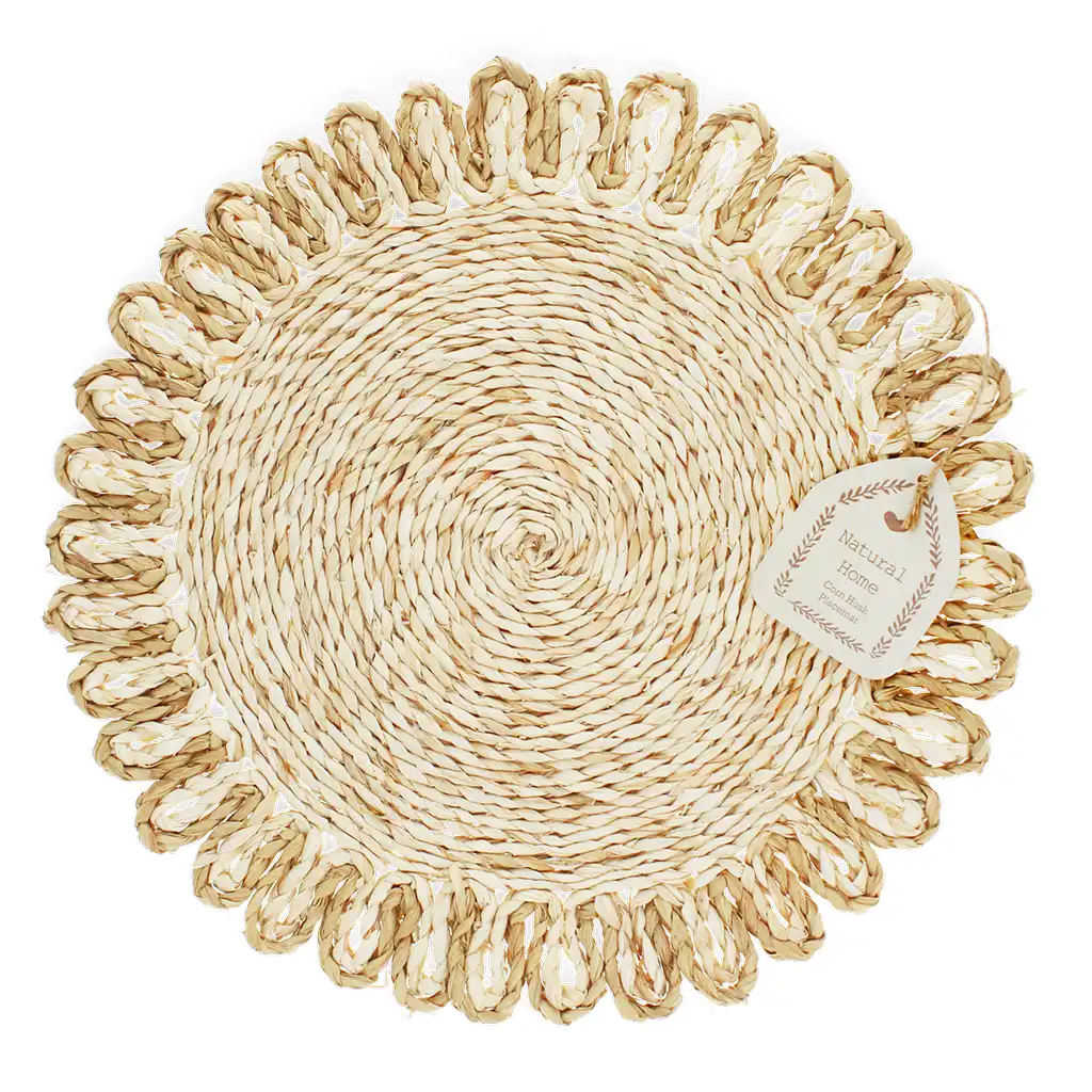 corn husk placemat - natural