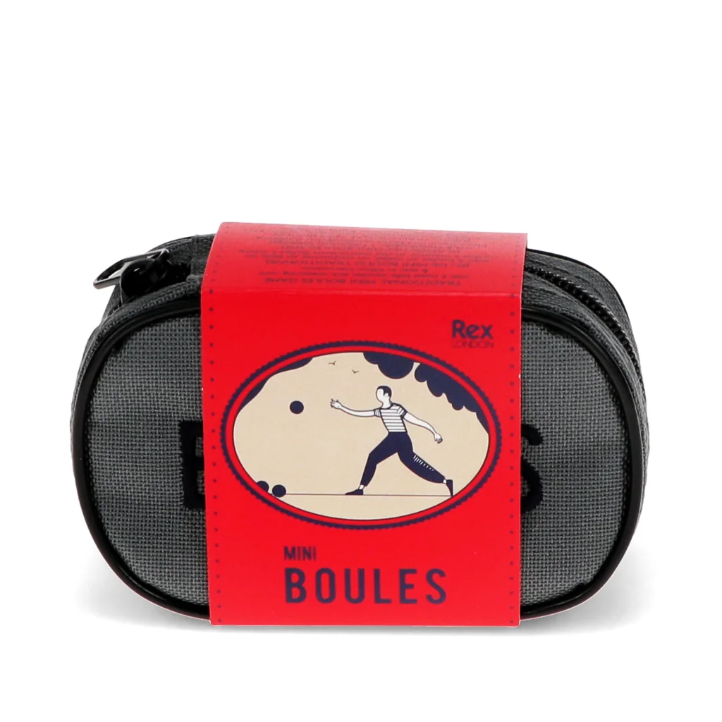 mini boules set in travel case