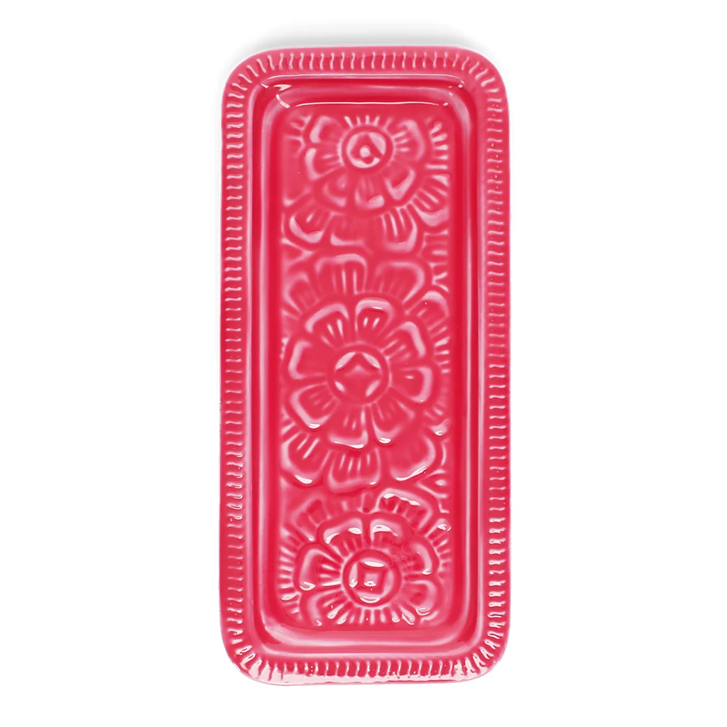 enamel trinket tray - vibrant pink