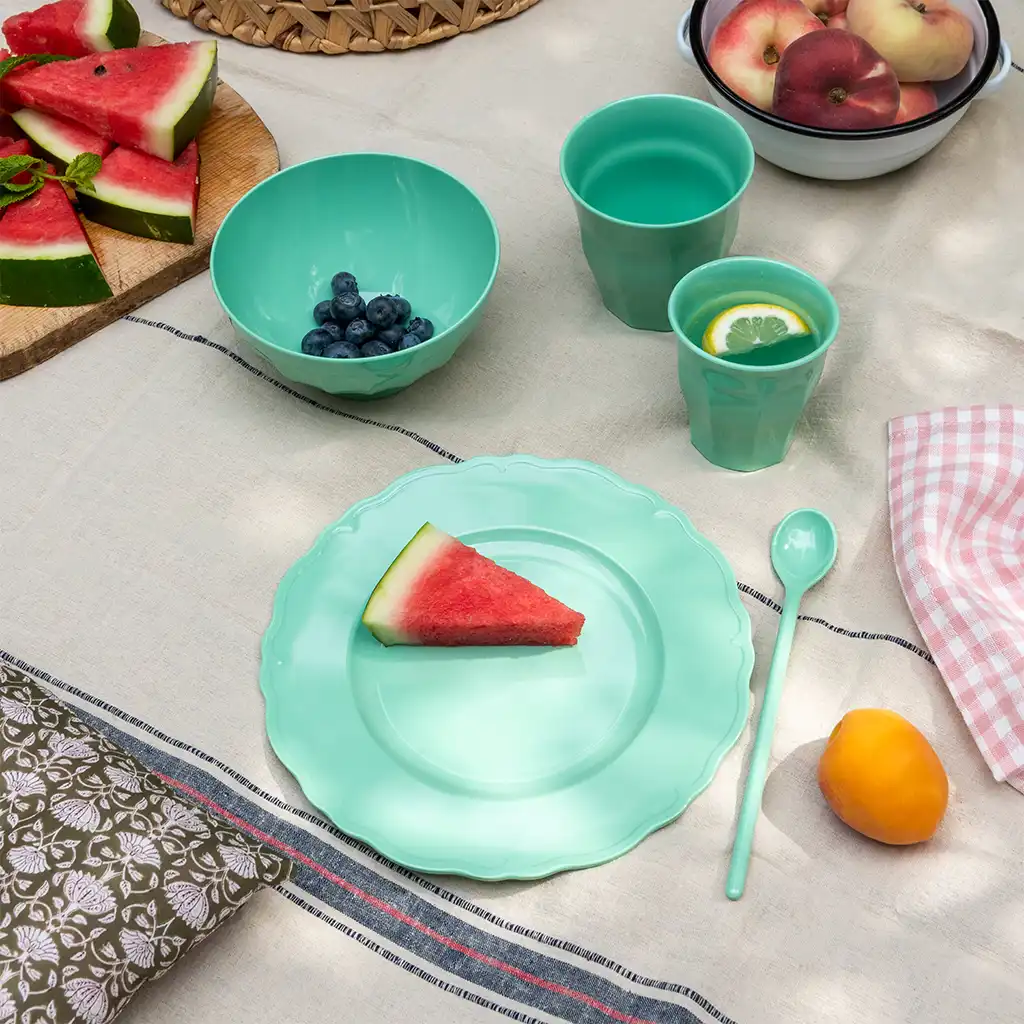 melamine plate (20cm) - pistachio green