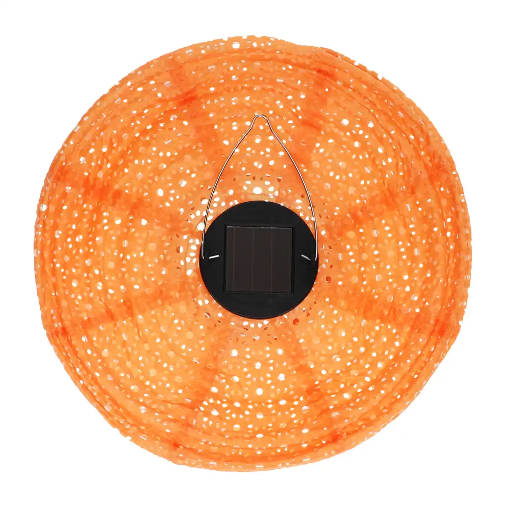 outdoor solar ufo lantern - orange