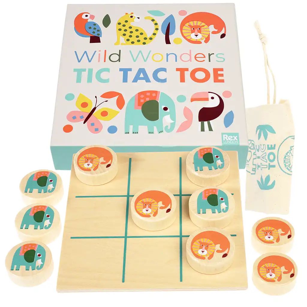 tic tac toe en bois wild wonders