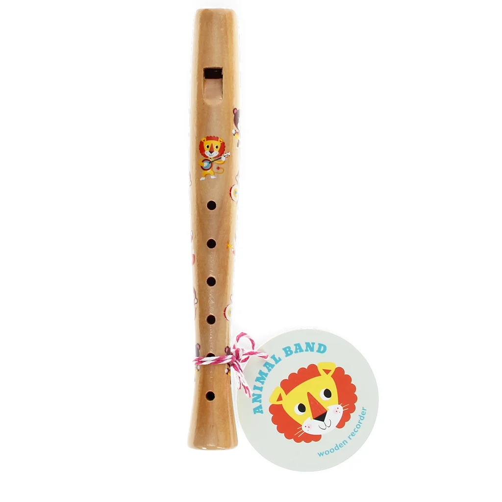 flûte à bec en bois pour enfants - animal band