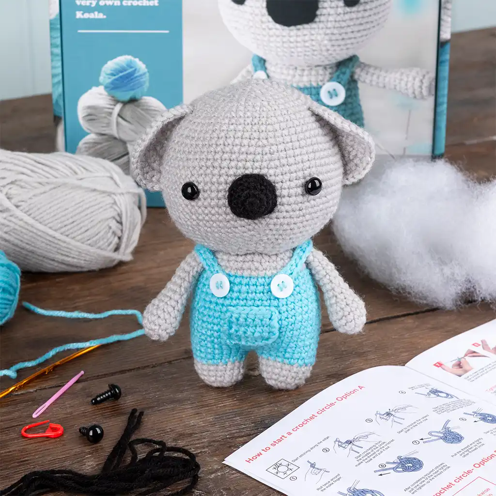 make your own crochet animal kit - koala