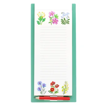 magnetic shopping list - wild flowers magnetic shopping list - wild flowers