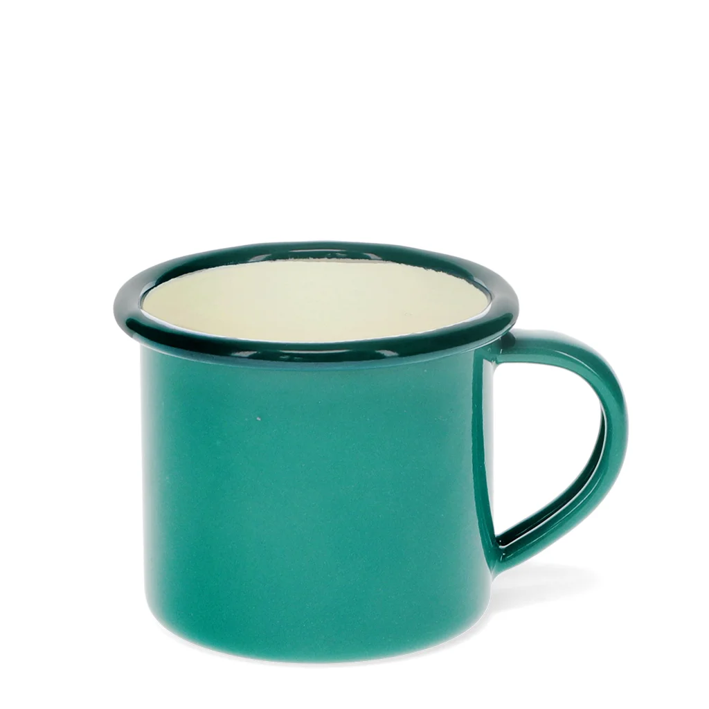 enamel espresso mug 150ml - teal