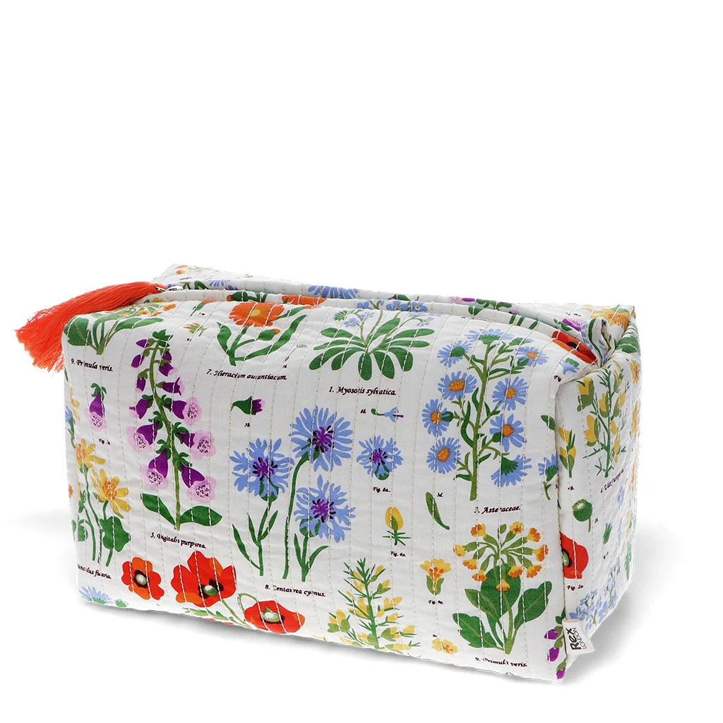 trousse de toilette matelassée - wild flowers