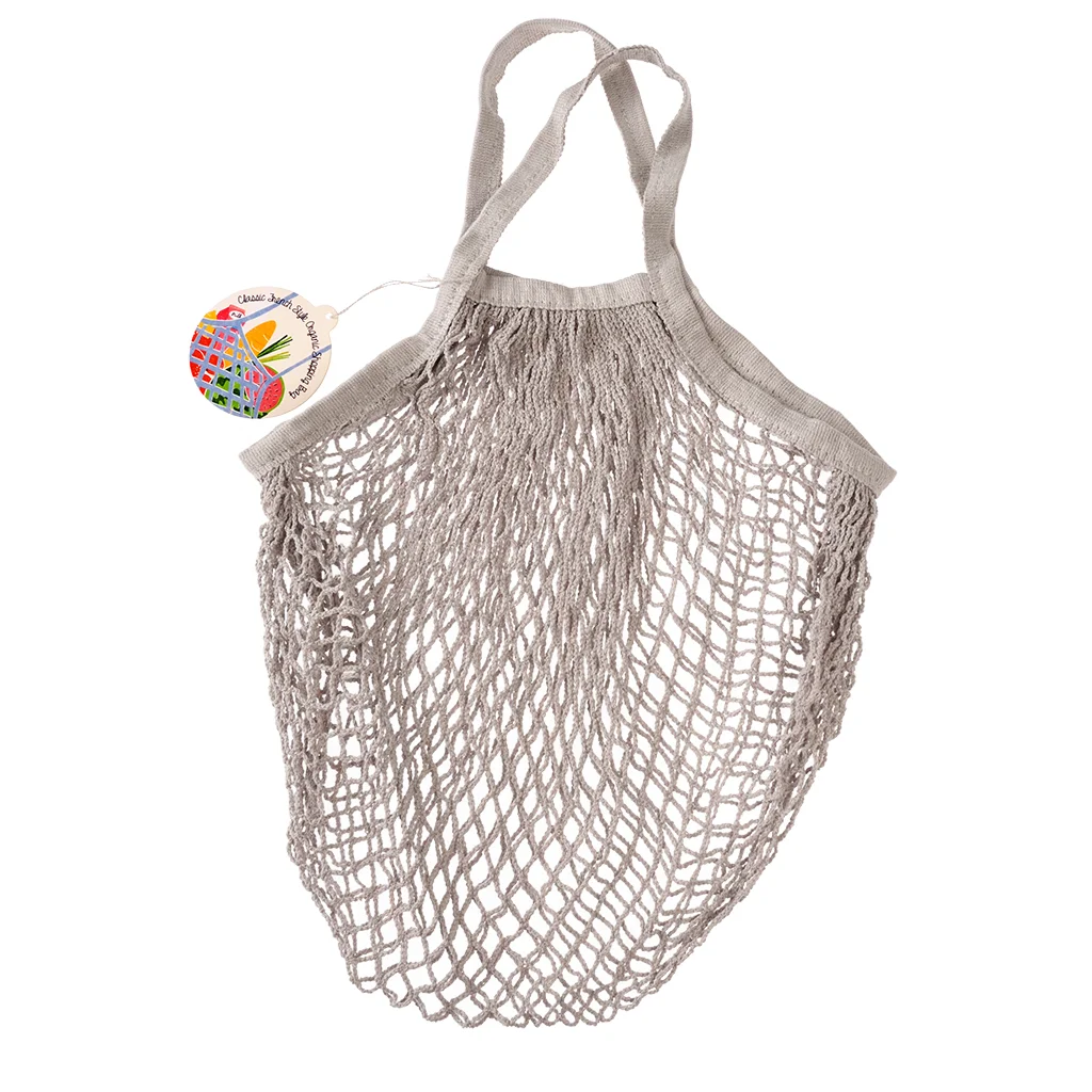 organic cotton net bag - pale grey