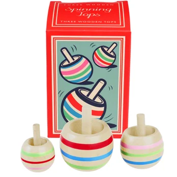 wooden spinning tops (set of 3) wooden spinning tops (set of 3)