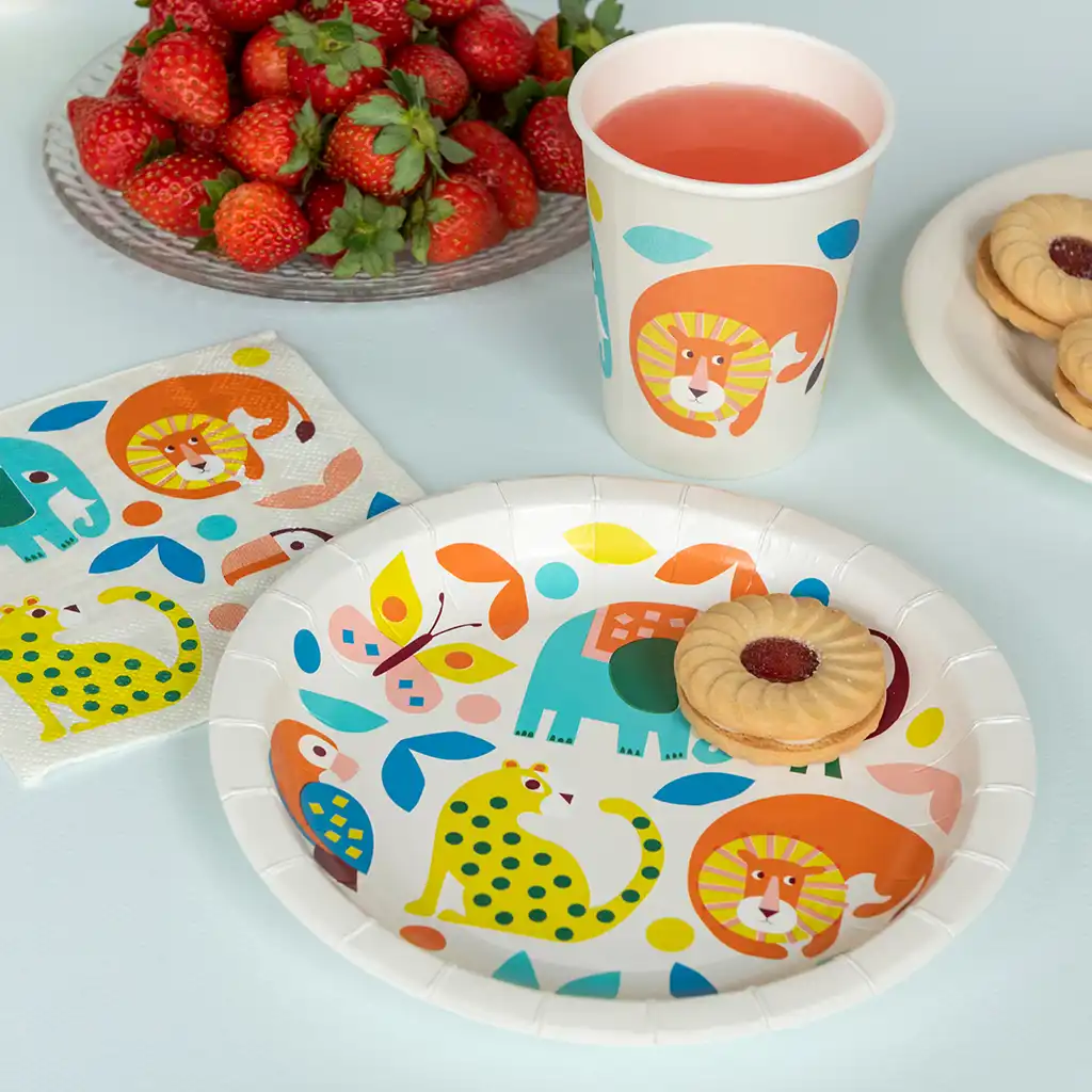 paper plates (pack of 8) - wild wonders