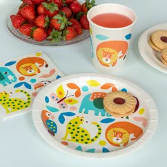 paper plates (pack of 8) - wild wonders paper plates (pack of 8) - wild wonders