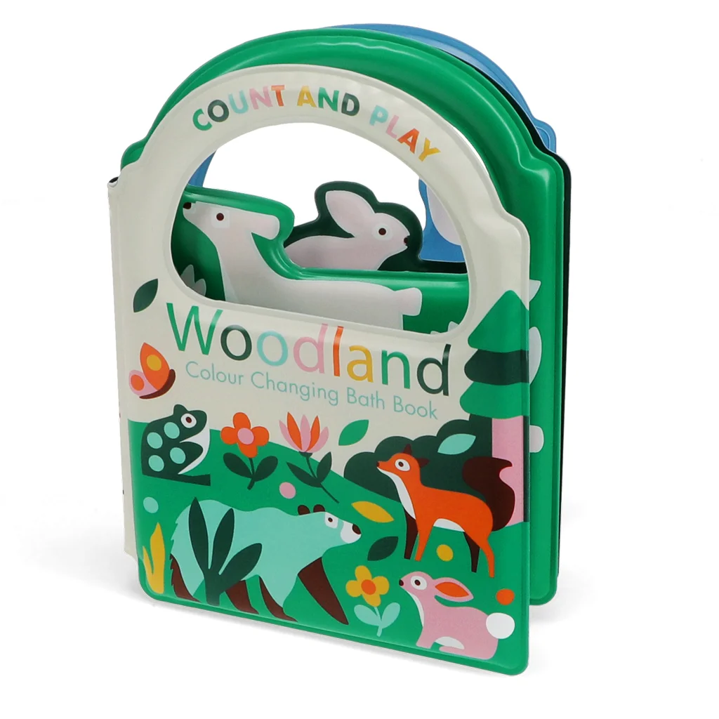 colour changing bath book - woodland