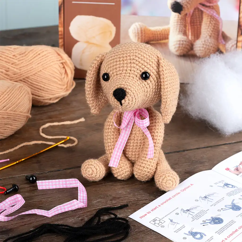 fabriquez votre propre kit animal au crochet - chiot