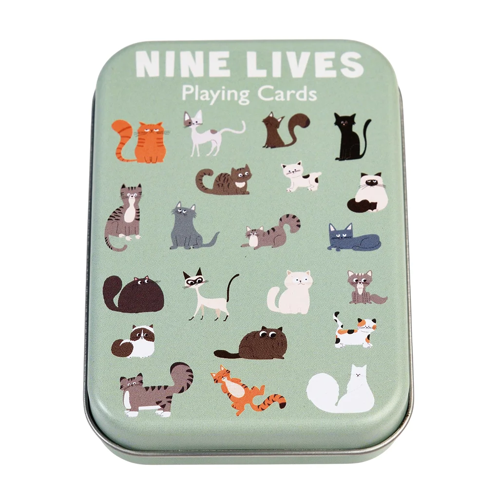 cartes à jouer nine lives dans une boîte