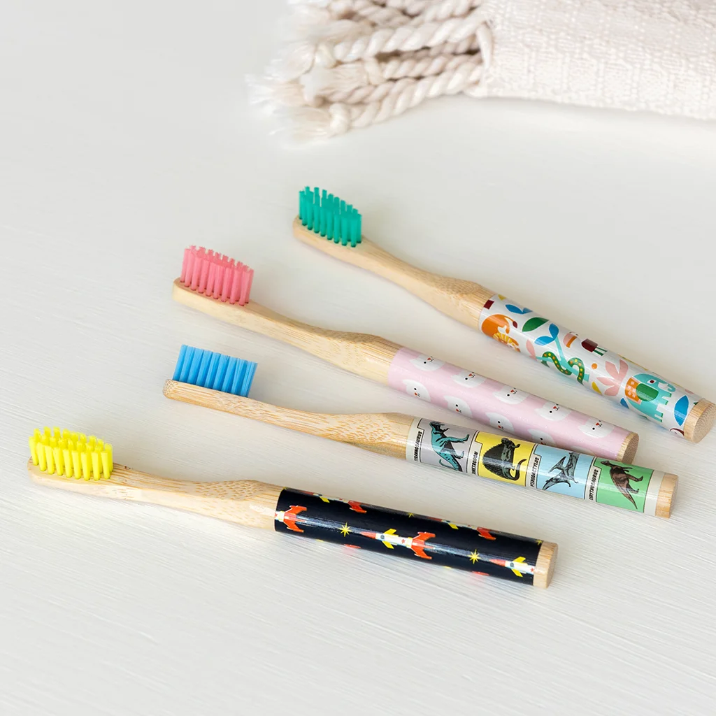 children's bamboo toothbrush - wild wonders