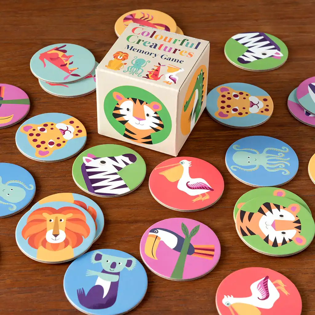 memory game (24 pieces) - colourful creatures