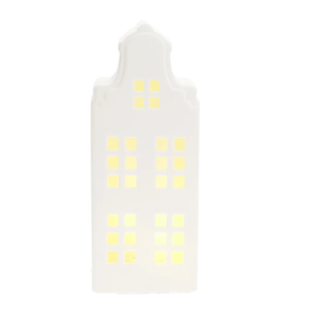 matt ceramic led decoration - large house