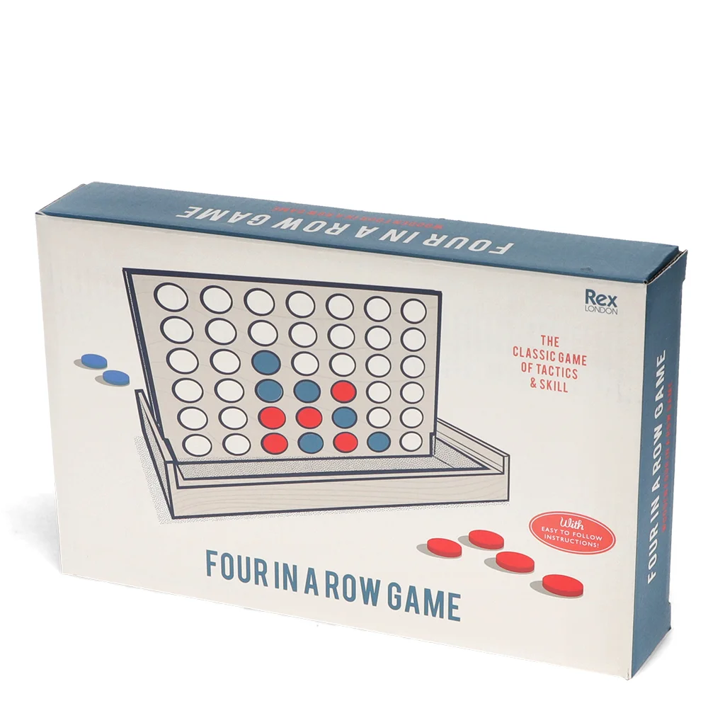 wooden four in a row game set