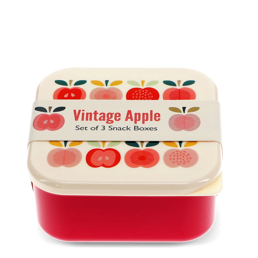 set de 3 boites casse-croute vintage apple