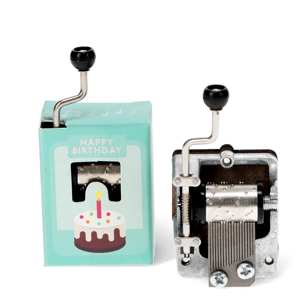 hand-crank music box (assorted) - happy birthday