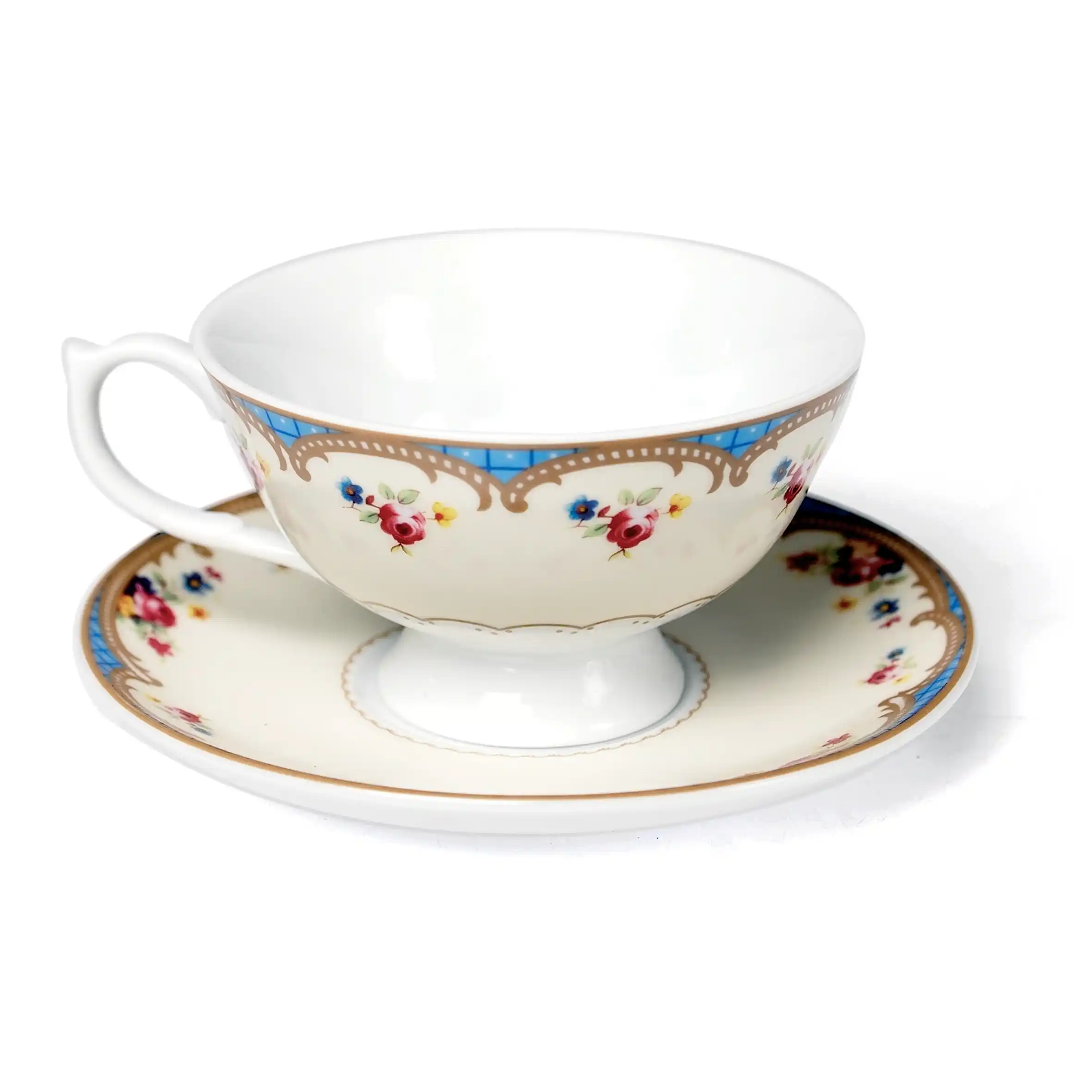 taza y plato de té flores 'regency'