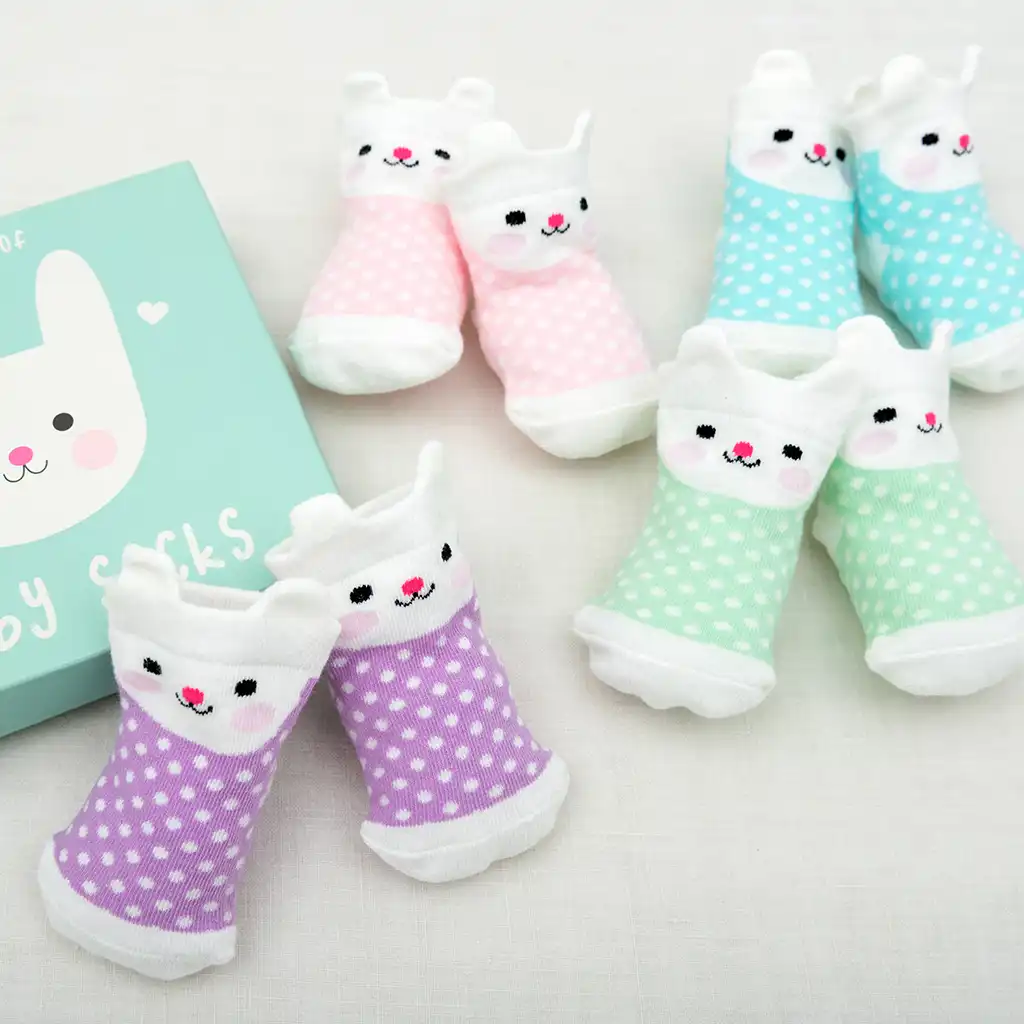 baby socks (4 pairs) - bonnie the bunny