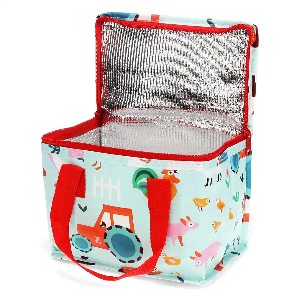 insulated lunch bag - farmyard