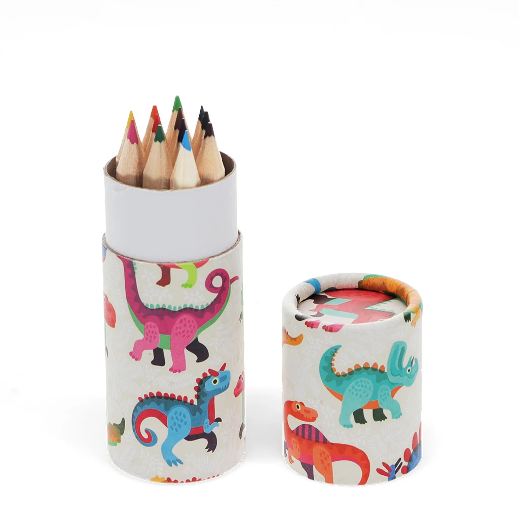 tube de crayons de couleur - baby dinos