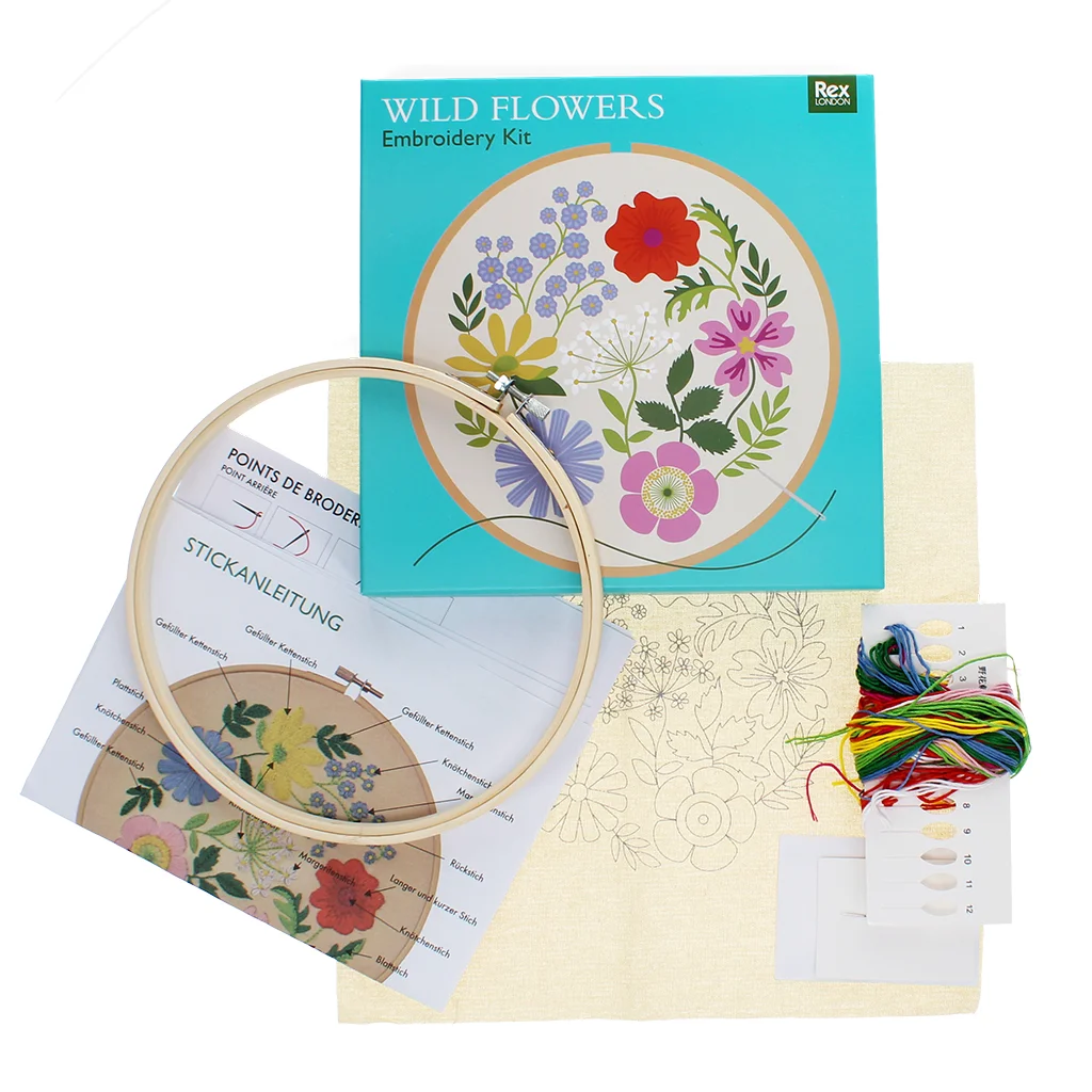 kit de broderie - fleurs sauvages