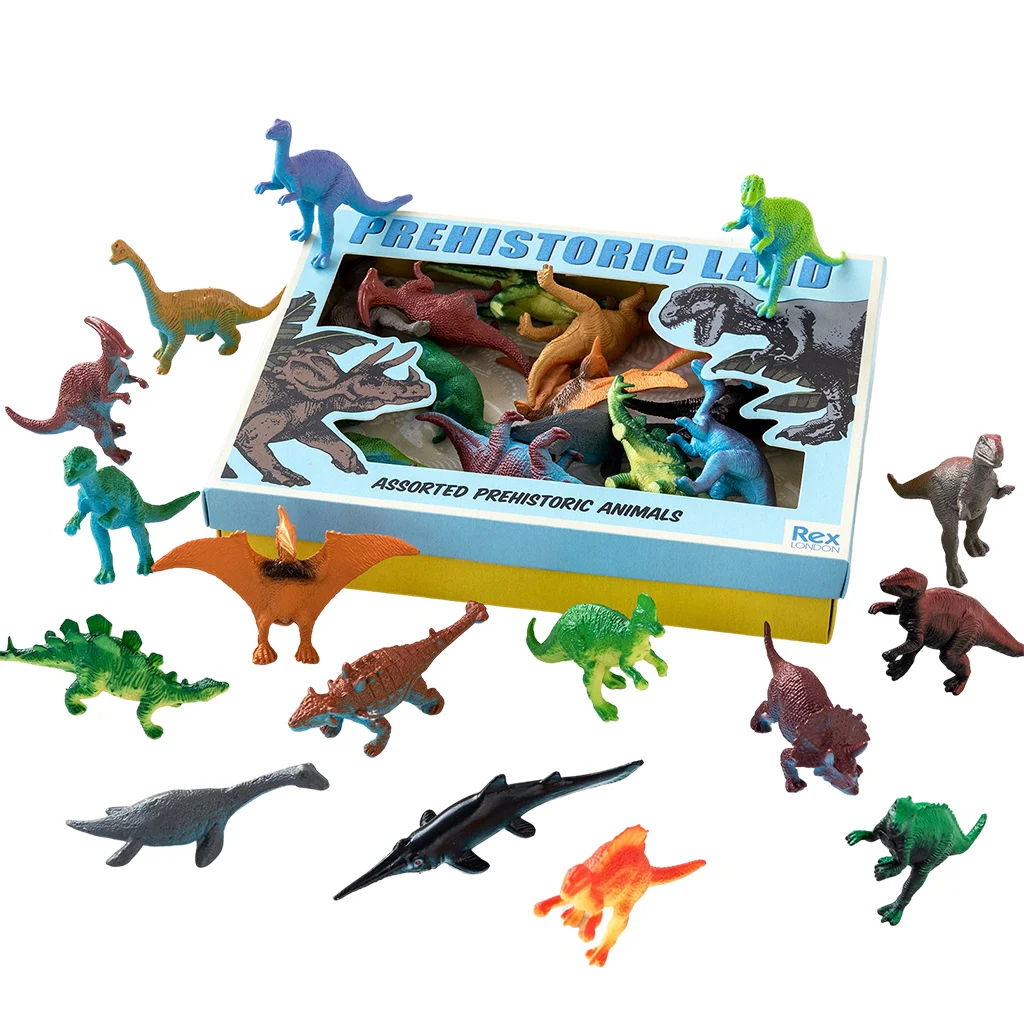 dinosaurios surtidos prehistoric land (caja de 16)