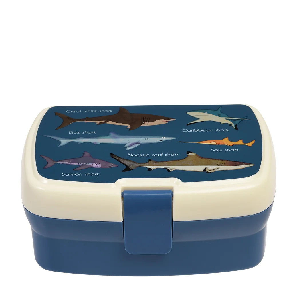 lunch box with tray - sharks