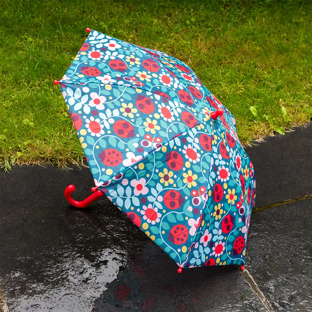 children's push-up umbrella - ladybird