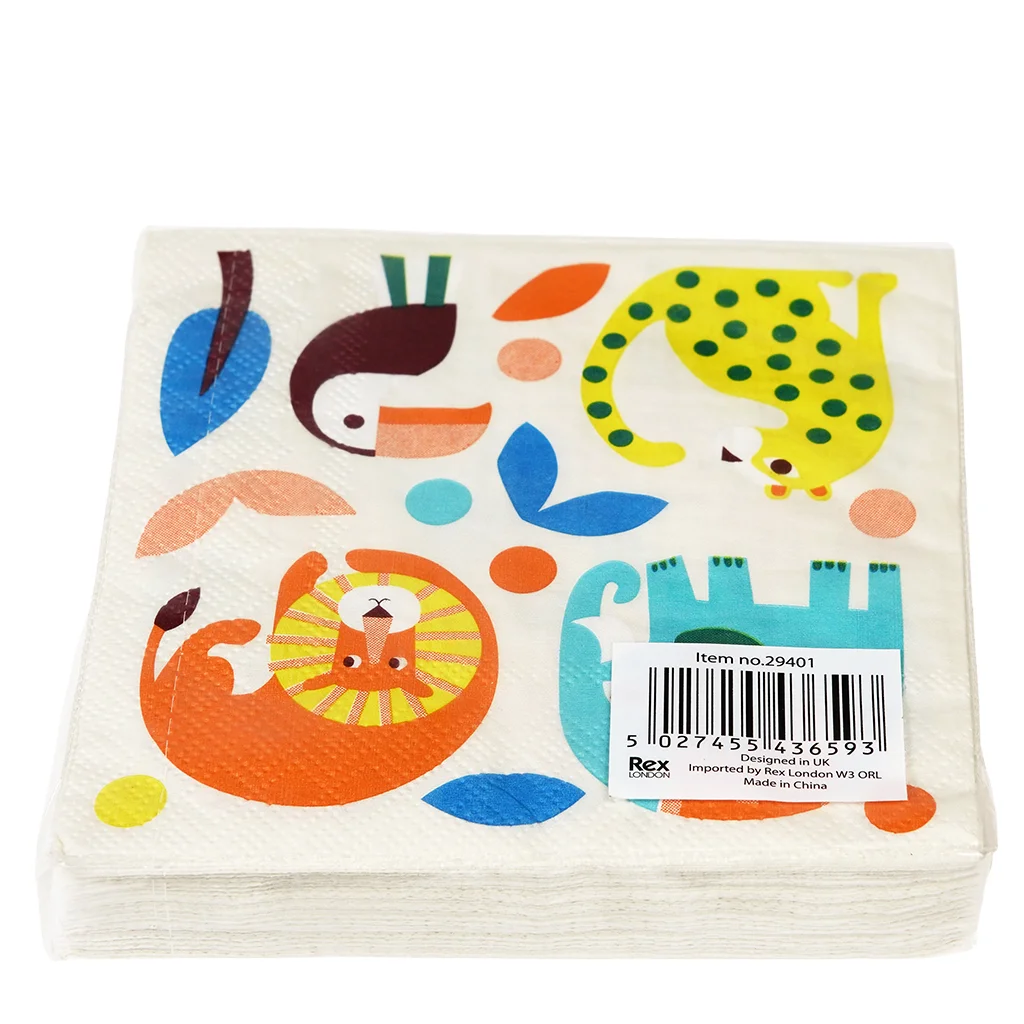 serviettes wild wonders (paquet de 20)