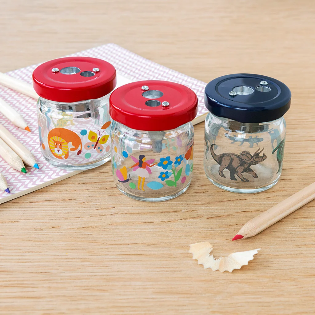 taille-crayon pot en verre wild wonders