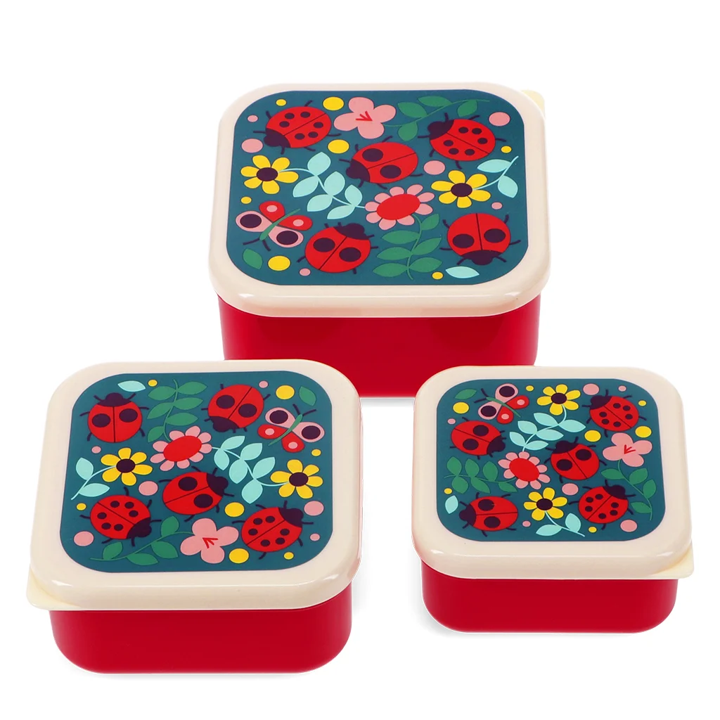 snack boxes (set of 3) - ladybird