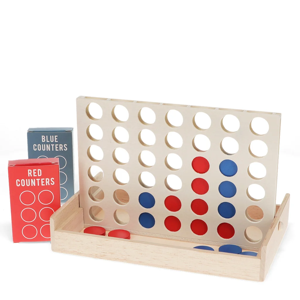 juego de madera cuatro en línea