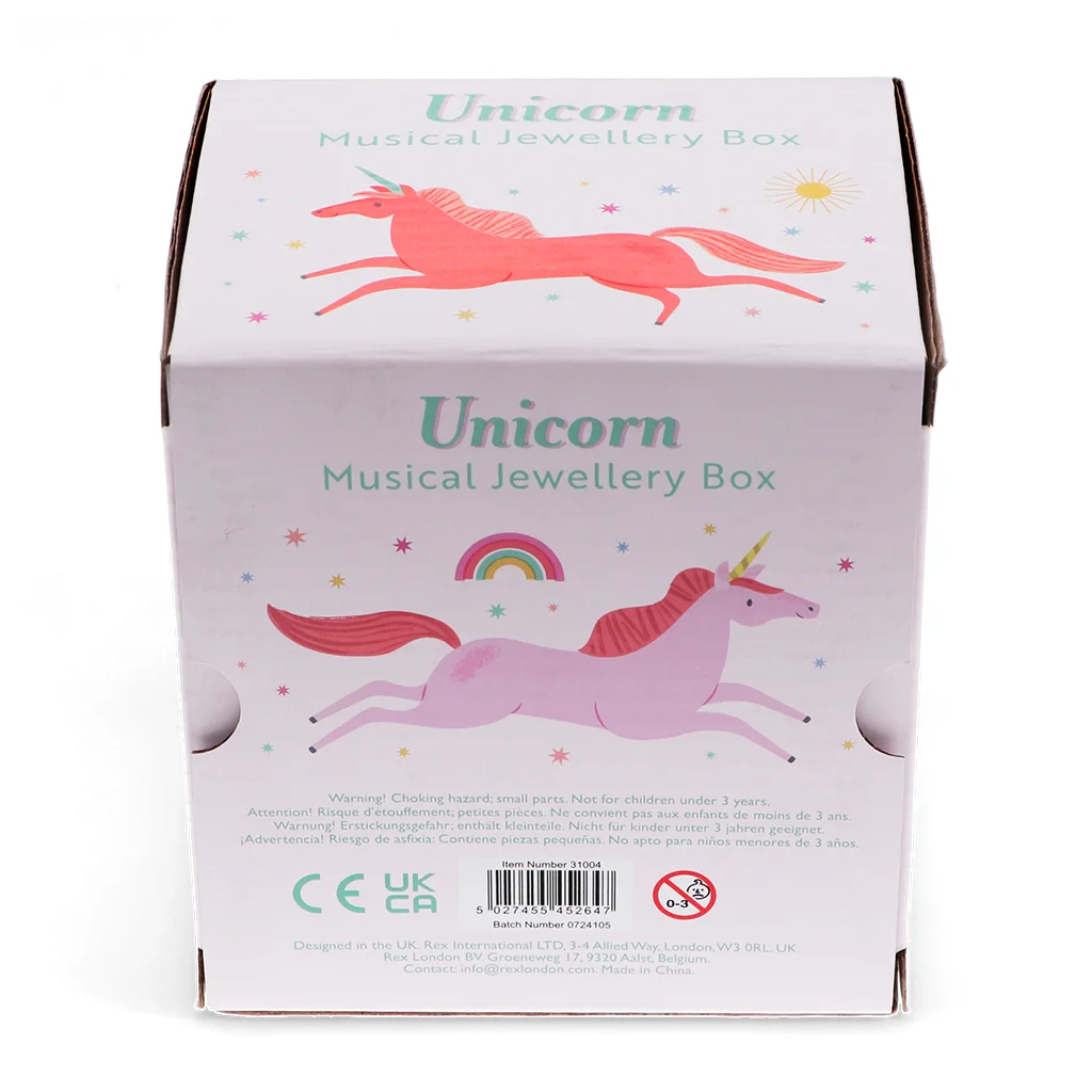 coffret à bijoux musical - licorne