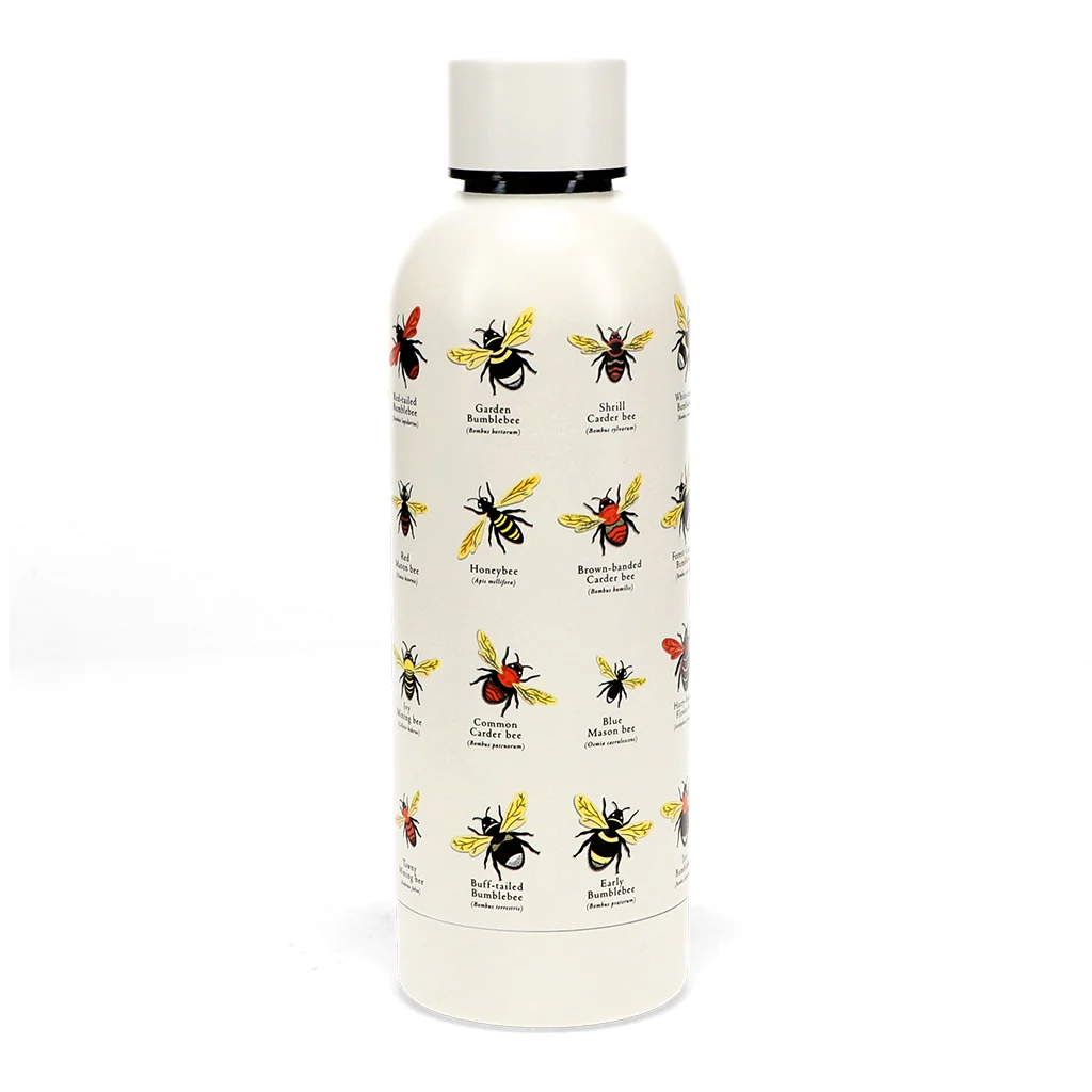 stainless steel bottle 500ml - garden bees