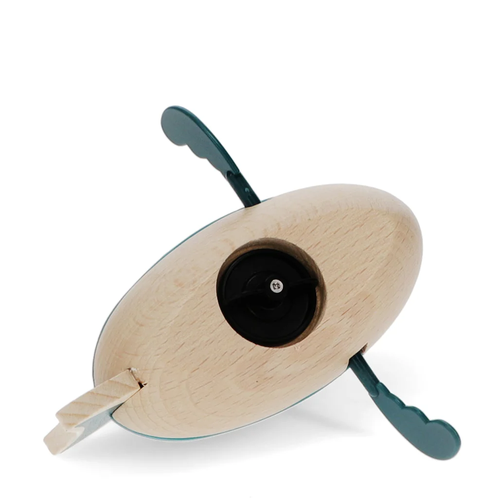 wooden wind-up bath toy - shark