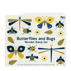 wooden stamp set - butterflies and bugs wooden stamp set - butterflies and bugs