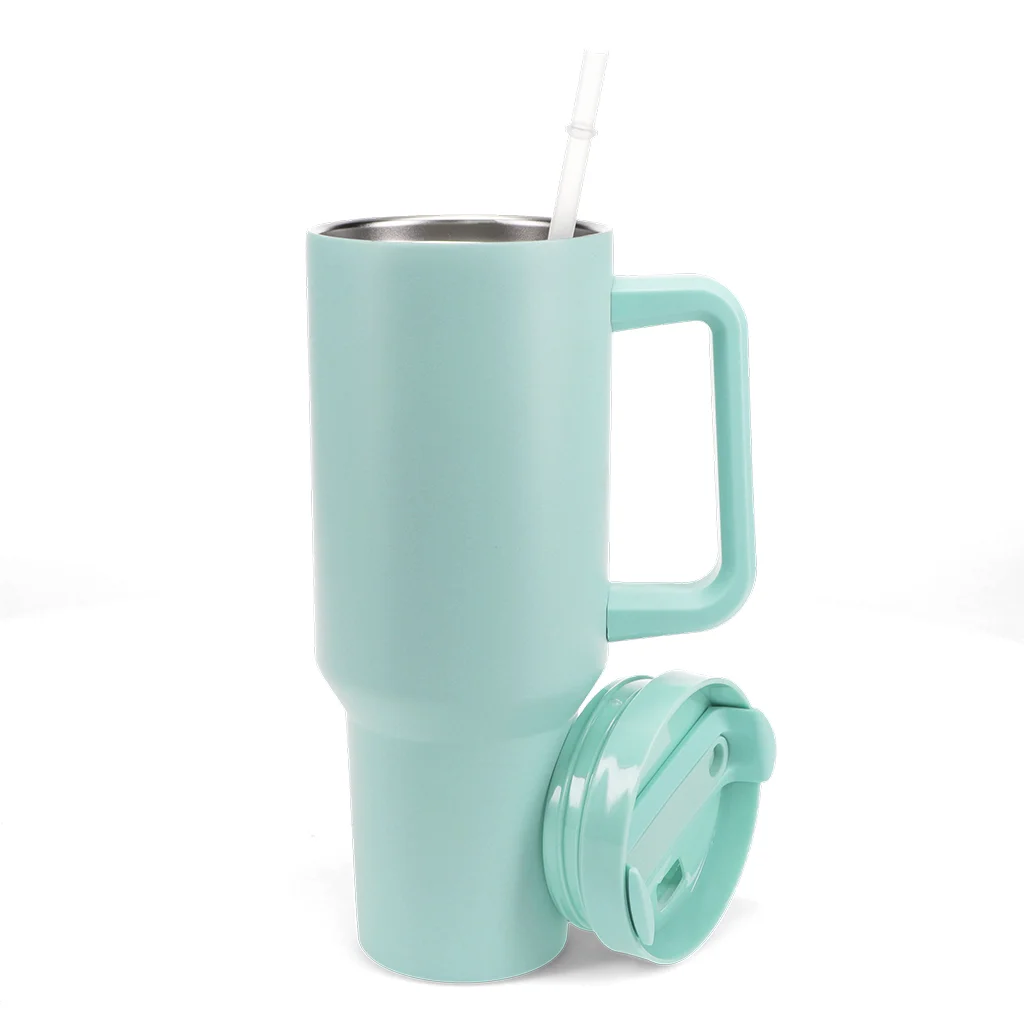 travel tumbler with handle (1.2ltr) - eggshell blue