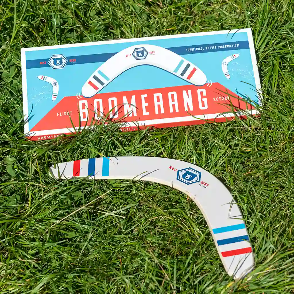 boomerang en bois wild bear