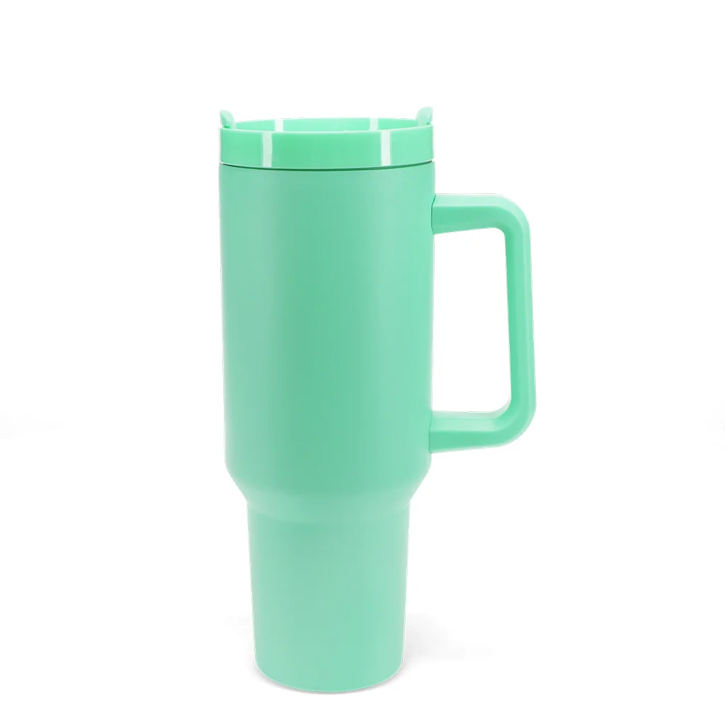 travel tumbler with handle (1.2ltr) - mint green