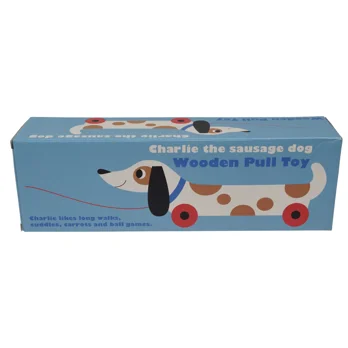 wooden pull toy - charlie the sausage dog wooden pull toy - charlie the sausage dog