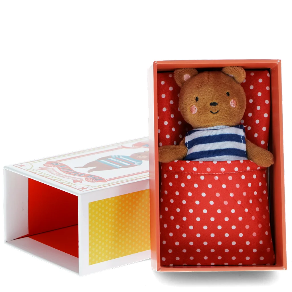 mini bear in a little box - soft toy